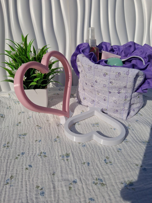 Medium Ruffle Toiletry Bag - Purple Floral