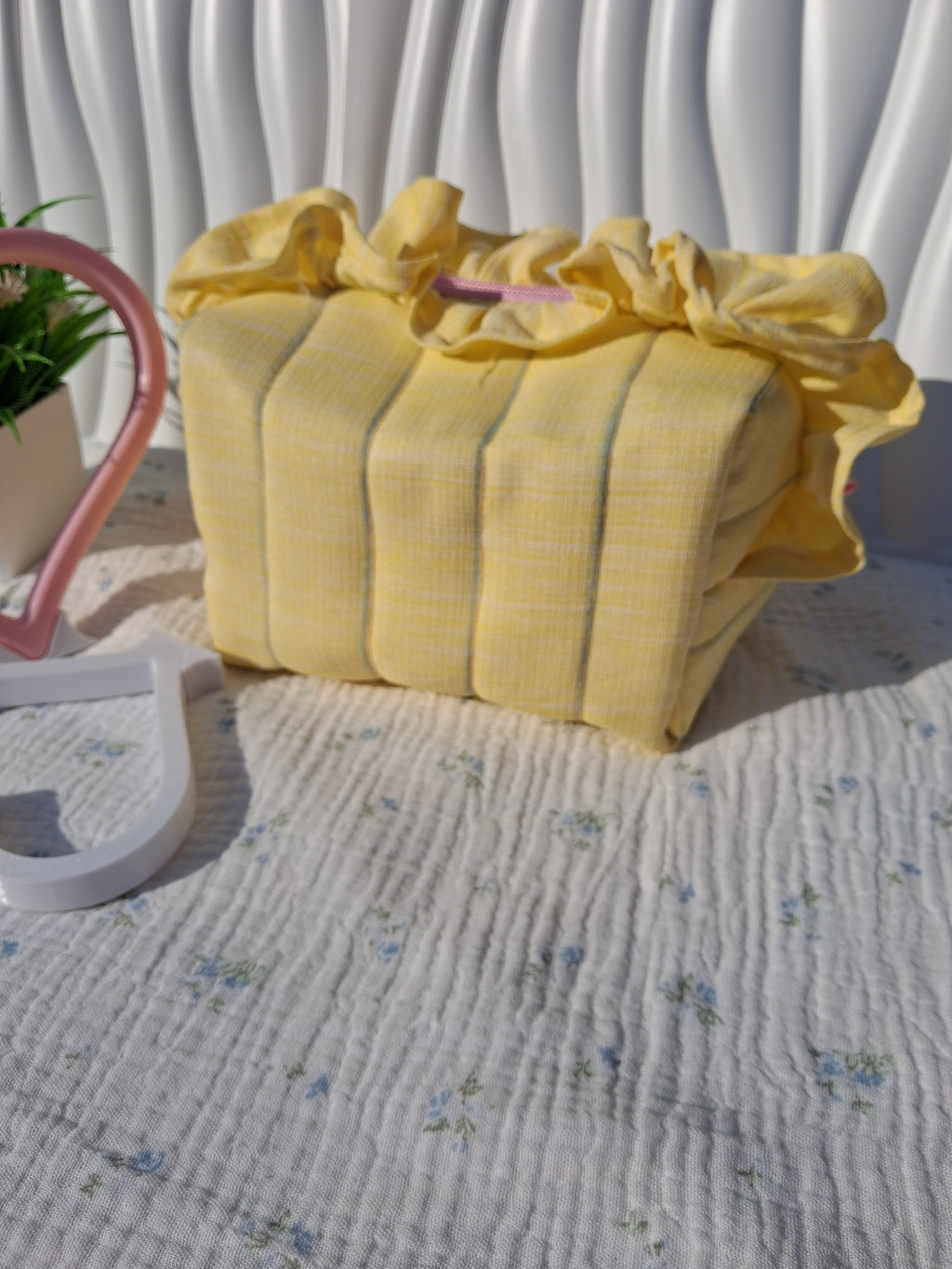 Medium Ruffle Toiletry Bag – Sunshine Butter