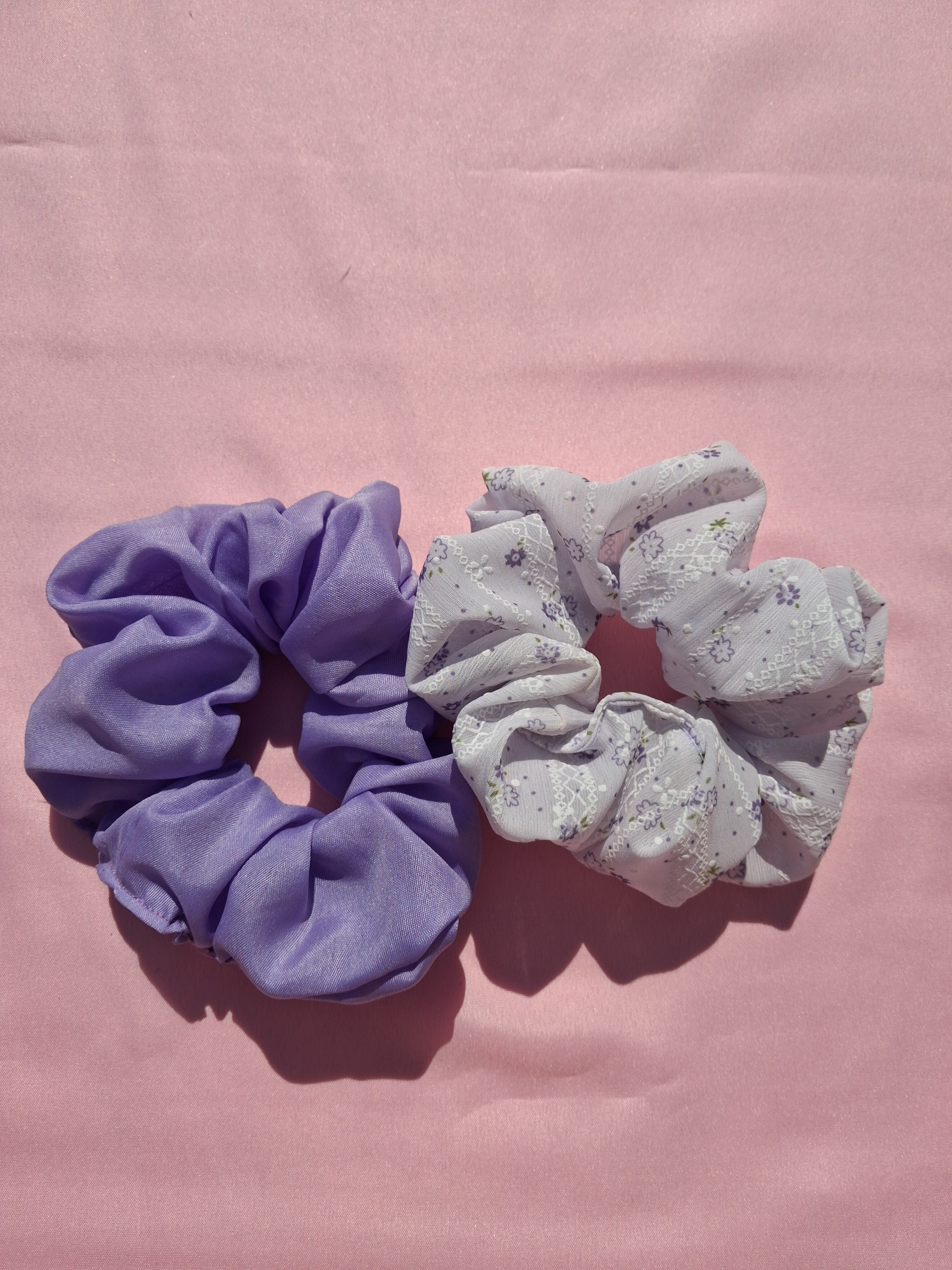 Lavender Blossom Scrunchie Set