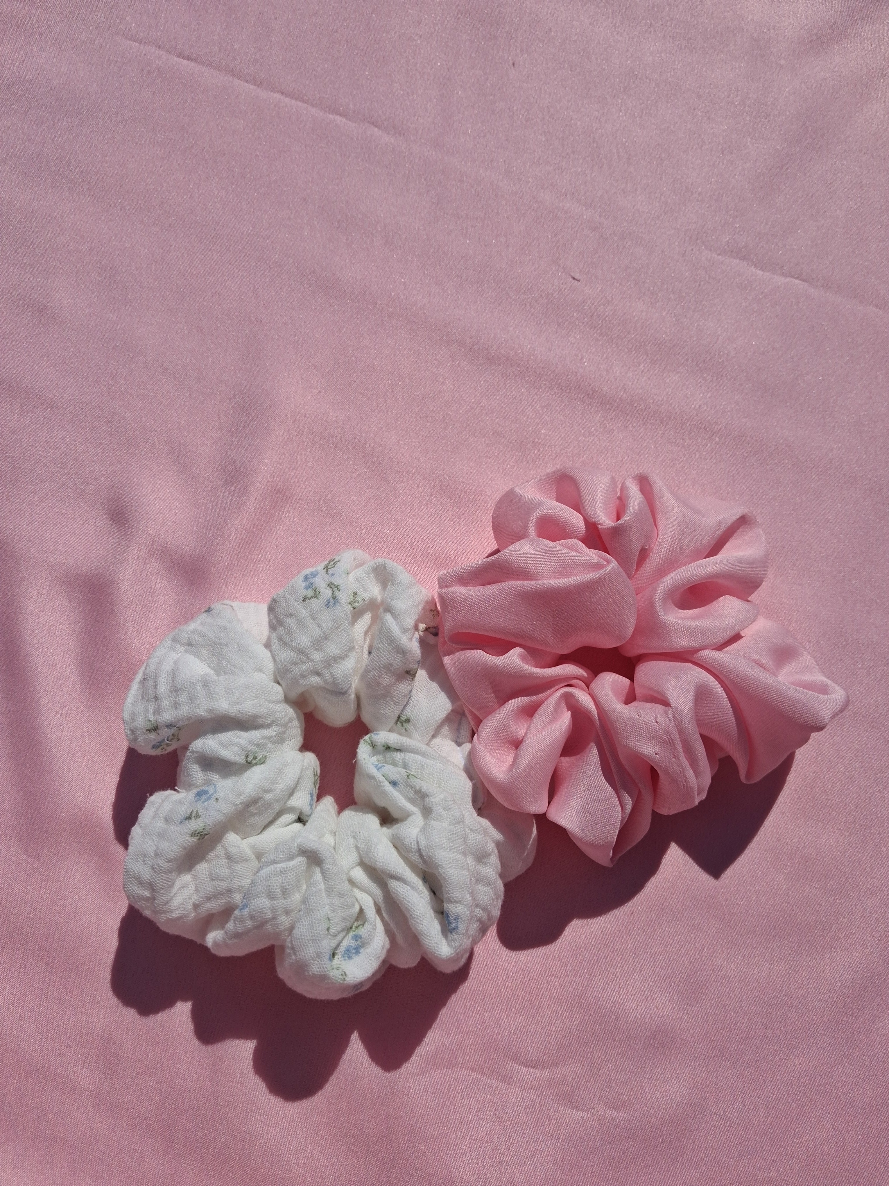 Blush Blossom Scrunchie Set