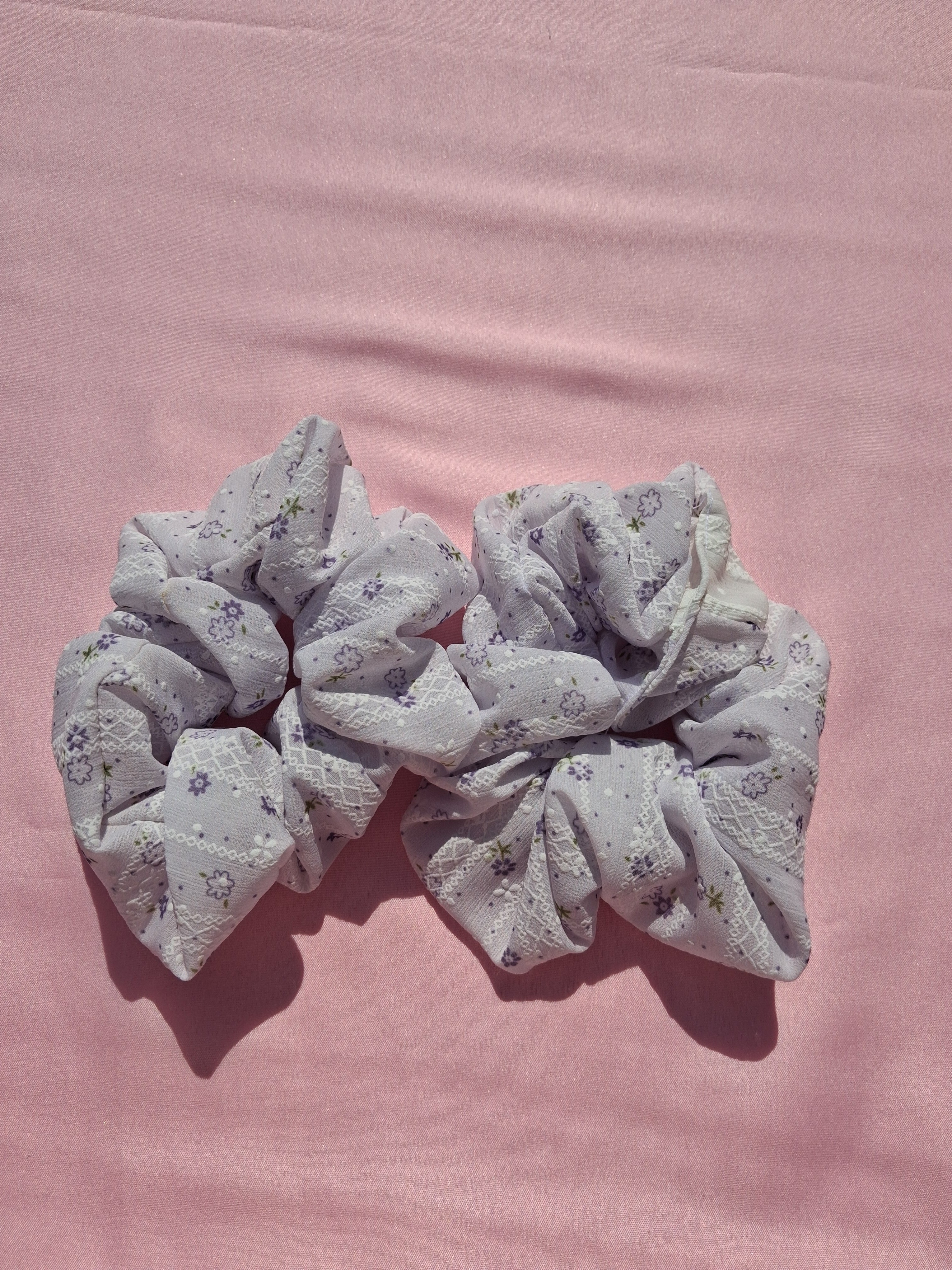 Lavender Bloom Scrunchie Set