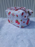 Strawberry Kiss Ruffle Toiletry Bag