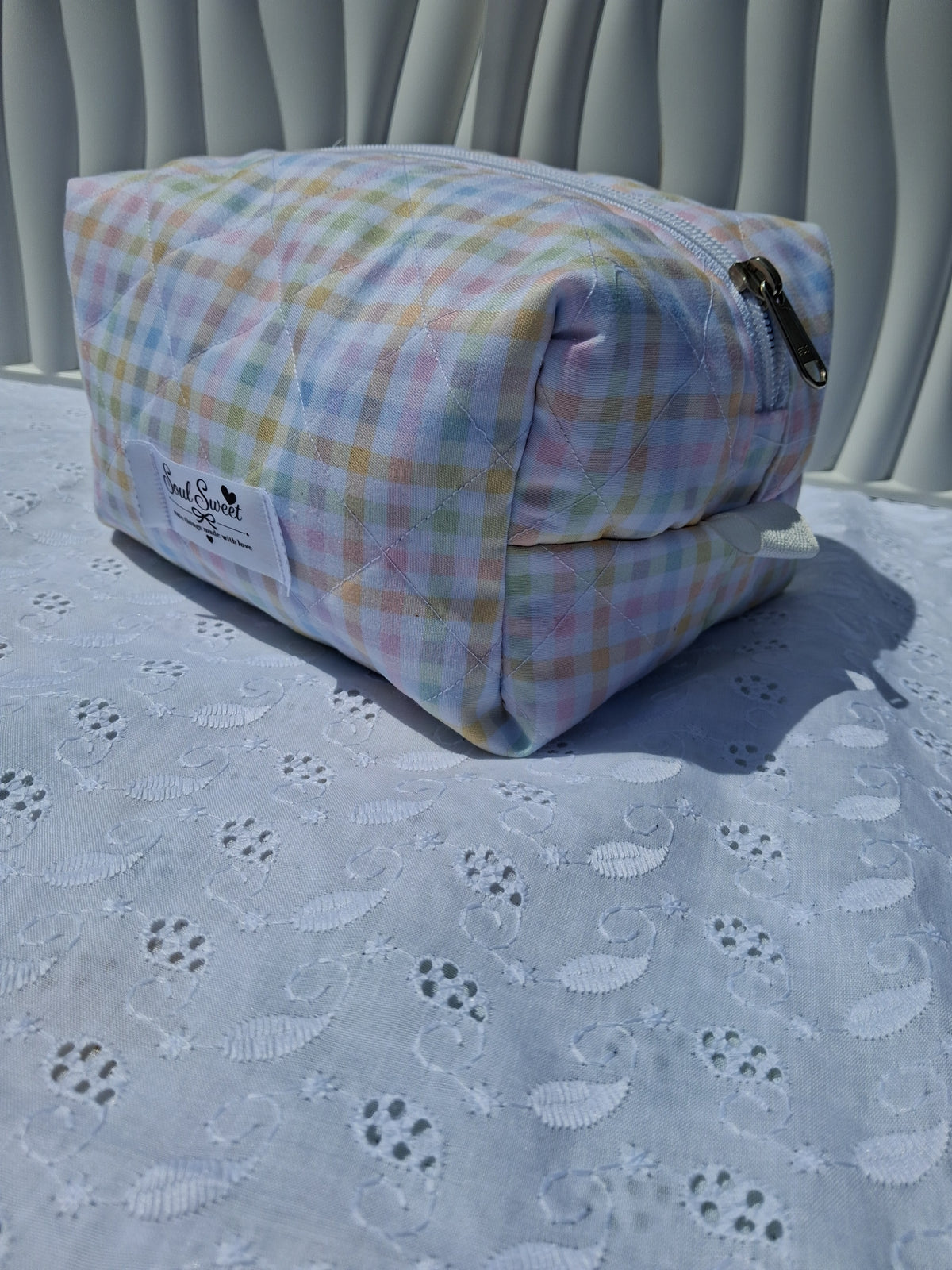 Pastel Picnic Quilted Medium Toiletry Bag